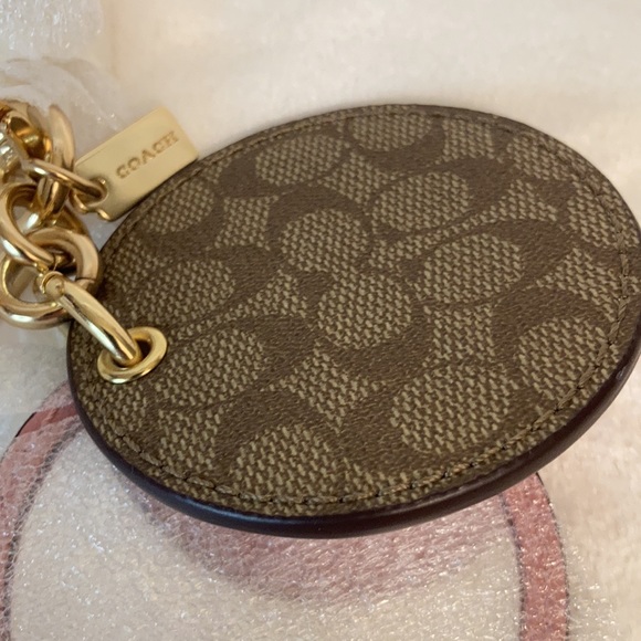 Coach Mirror Bag Charm In Signature Canvas - Picture 4 of 8